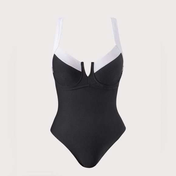 Berlook Black and White Women's Swimsuit Sz 1X/16 nwt , 013 - Picture 5 of 8